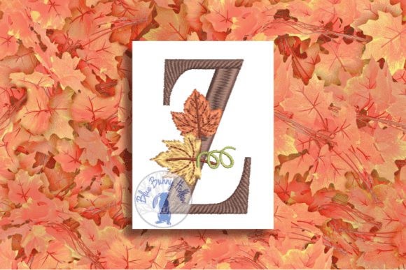 Autumn Letter Z: A Playful Touch for Personalized Embroidery