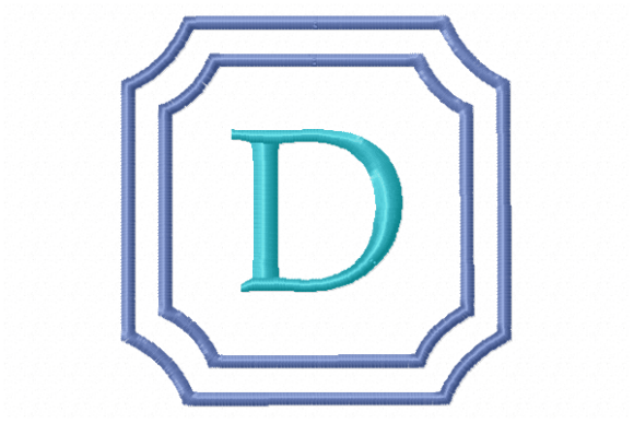 Double Framed Monogram Letter D: A Designer’s Review for Sweatshirt Embroidery
