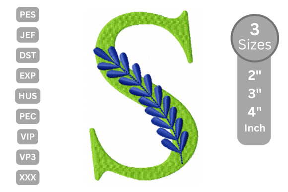 Elegant Floral Alphabet Letter-S: A Designer's Review for Business Branding
