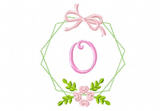 Frame Flower Monogram Letter O: A Seasonal Embroidery Gem