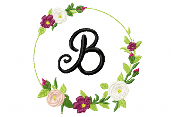Frame Roses Monogram Letter B: A Designer’s Review for Apparel Embroidery