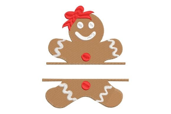 Gingerbread Girl Monogram: A Festive Touch for Boutique Sweatshirts