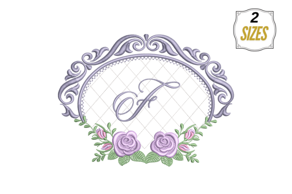 Letter F in Beautiful Template