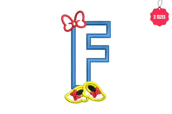 Letter F with Bow: A Monogram Design for Small Business Embroidery