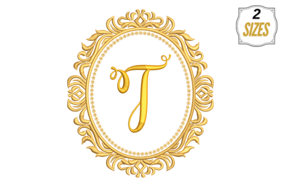 Letter T in a Beautiful Frame: A Seasonal Embroidery Gem