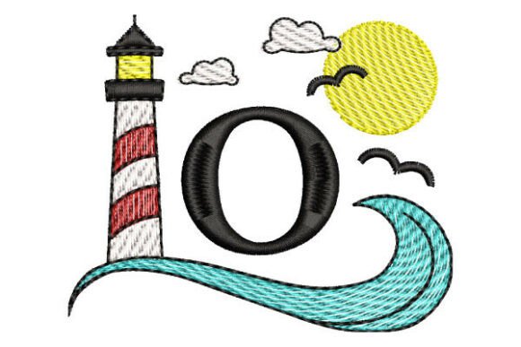 Maritime Monogram O – Curved Fills: A Coastal Touch for Personalized Gifts
