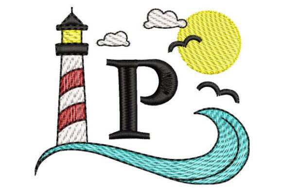 Maritime Monogram P – Curved Fills Review for Boutique Sweatshirt Embroidery