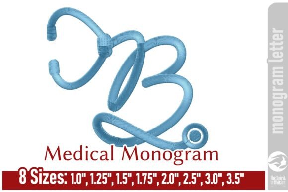 Medical Embroidery Monogram Letter - B: A Seasonal Essential for Healthcare-Themed Gifts