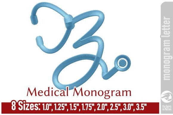 Medical Embroidery Monogram Letter - Z: A Smart Addition for Etsy Sellers