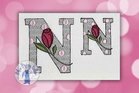 Polka Dot Rose Letter N: A Designer’s Review for Boutique Sweatshirt Embroidery