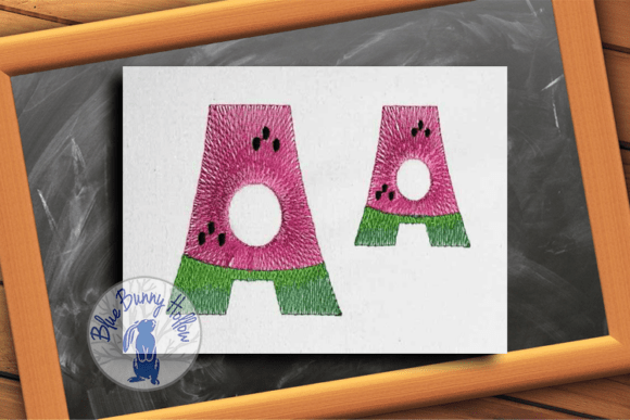 Watermelon Letter A: A Fresh Pick for Craft Fair Embroidery