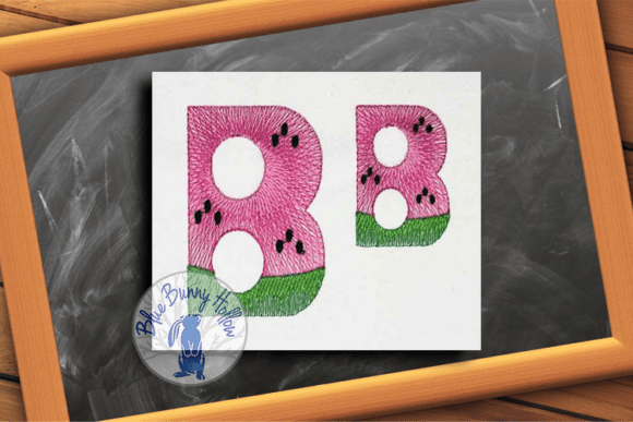 Watermelon Letter B: A Splash of Summer for Seasonal Embroidery