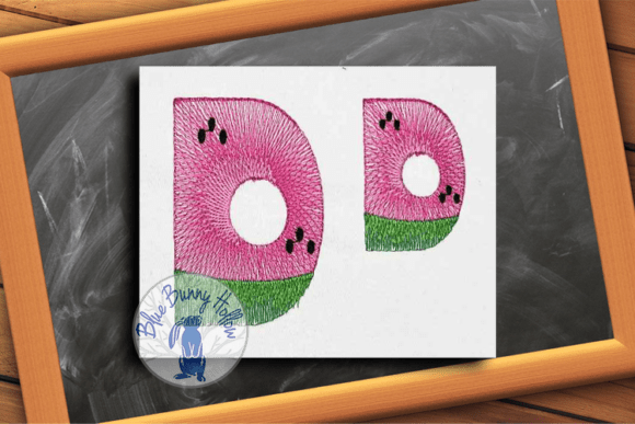 Watermelon Letter D: A Fresh Monogram for Summer Merch