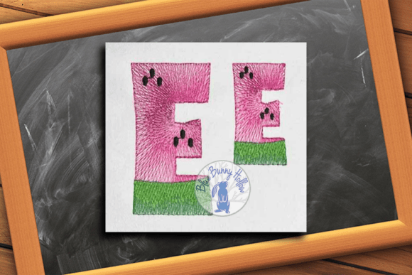 Watermelon Letter E: A Fresh Monogram for Summer Sweatshirts