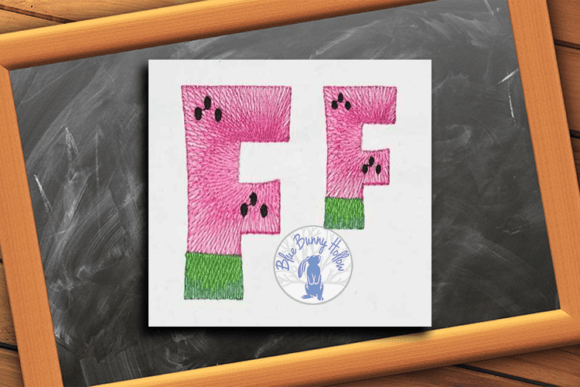 Watermelon Letter F: A Sweet Touch for Summer Embroidery Projects