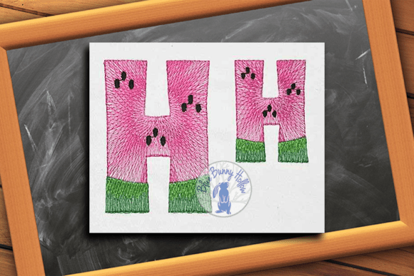 Watermelon Letter H: A Juicy Summer Monogram for Craft Fair Success